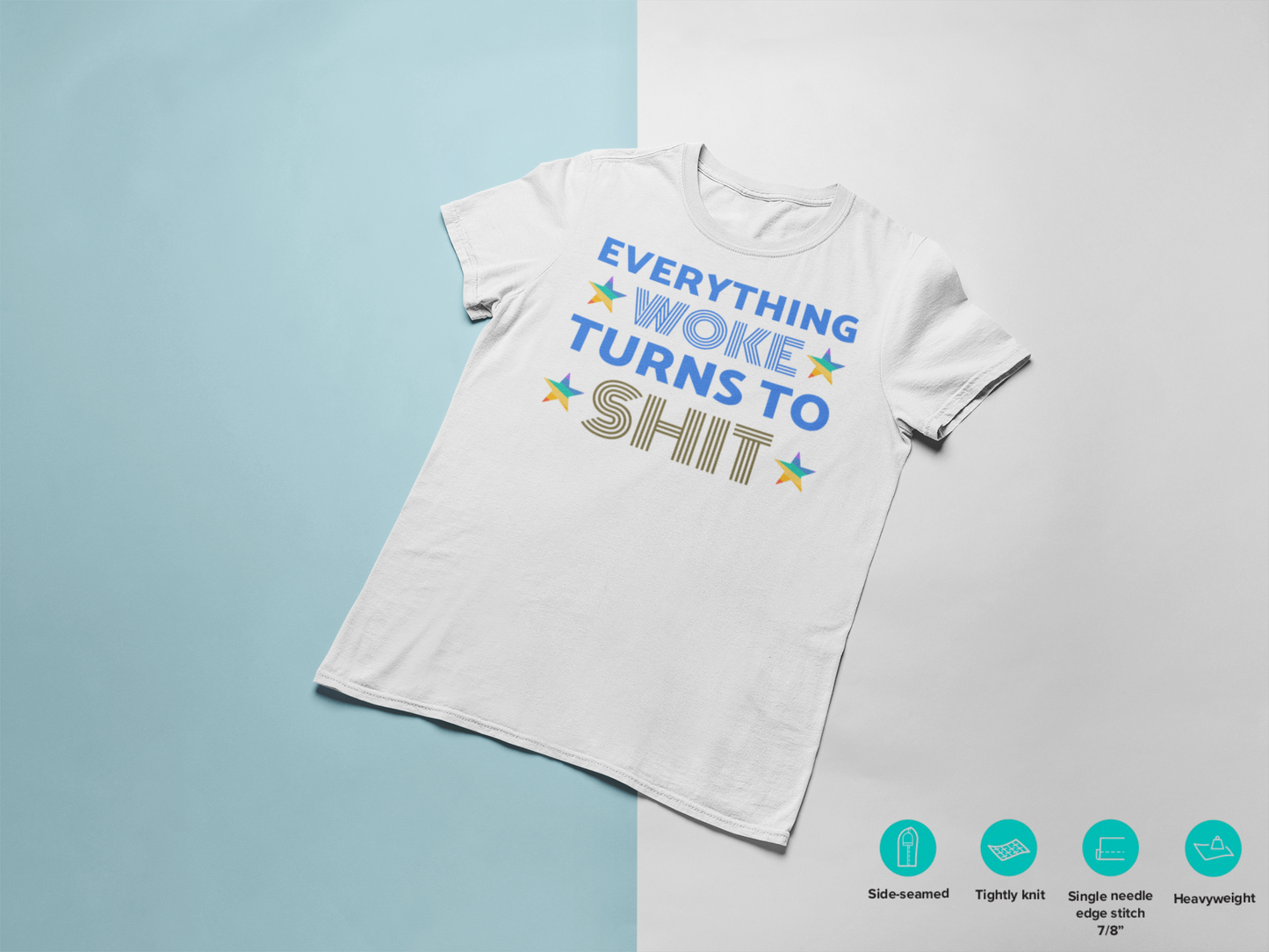 EVERYTHING WOKE TURNS TO SHIT - Men's Heavyweight T-Shirt